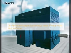Motor síncrono de ímã permanente de 3kv, motor PMSM trifásico, 60 polos